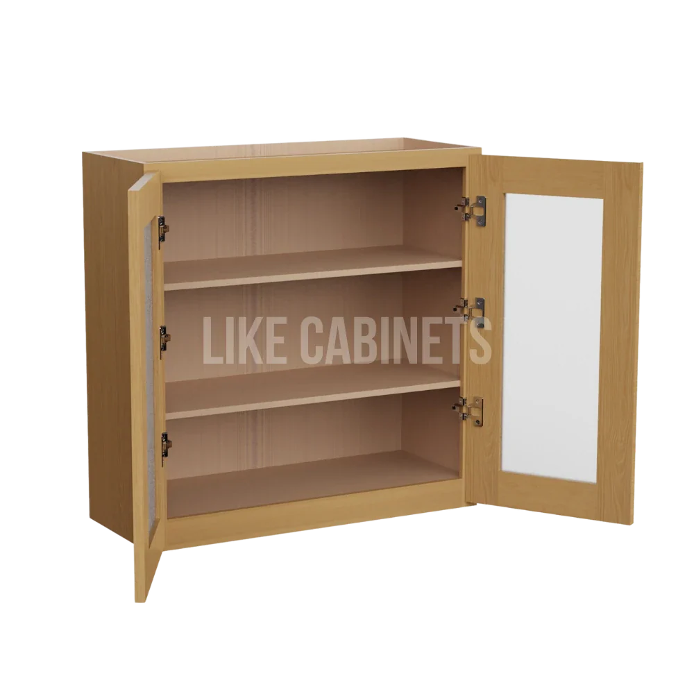 Treasure Chest Shaker 30'' H Double Door Wall Cabinet with Glass Door