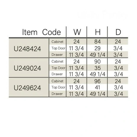 Shaker Gray 24'' W Two Double Door Utility Pantry Cabinet