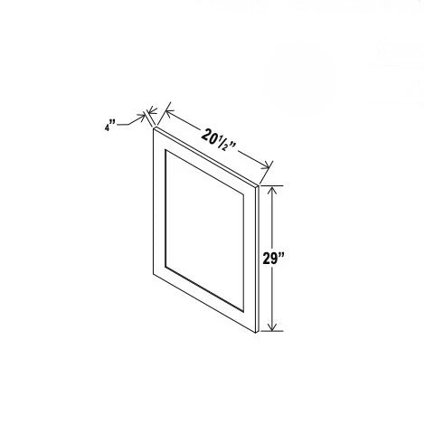 Gray Shaker Vanity Decorative Door Panel