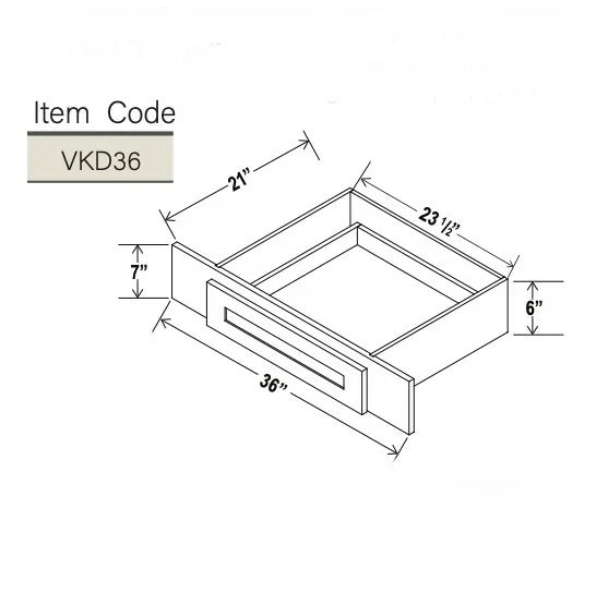 White Shaker Knee Drawer