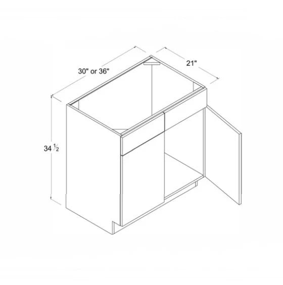 High Gloss White Vanity Sink Base Cabinet