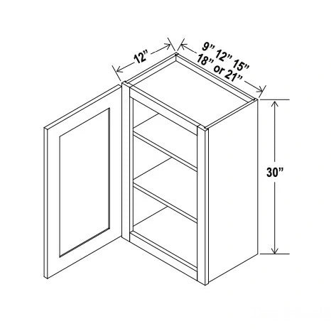 Aston Green 30'' H Single Door Wall Cabinet