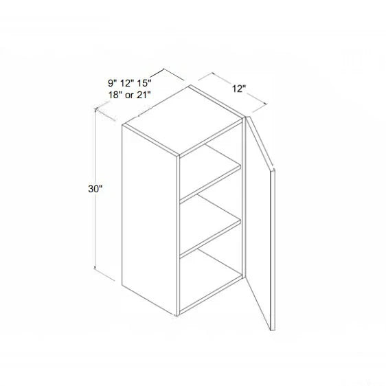 High Gloss White 30'' H Single Door Wall Cabinet
