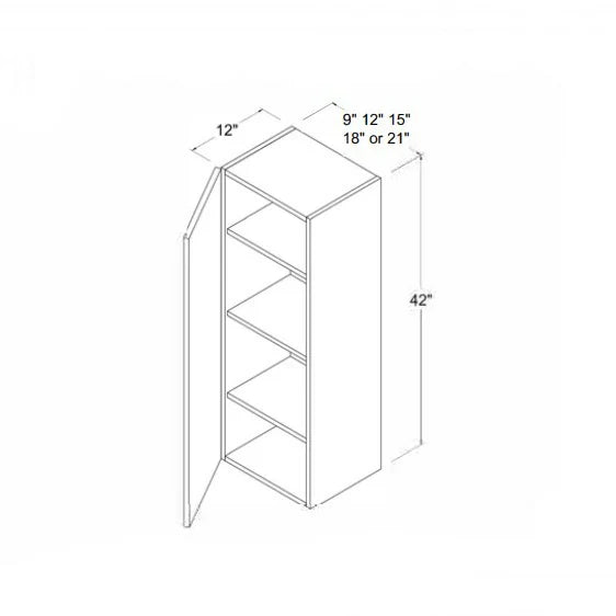 High Gloss White 42'' H Single Door Wall Cabinet
