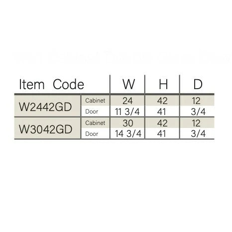 Shaker Espresso 42'' H Double Door Wall Cabinet with Glass Doors