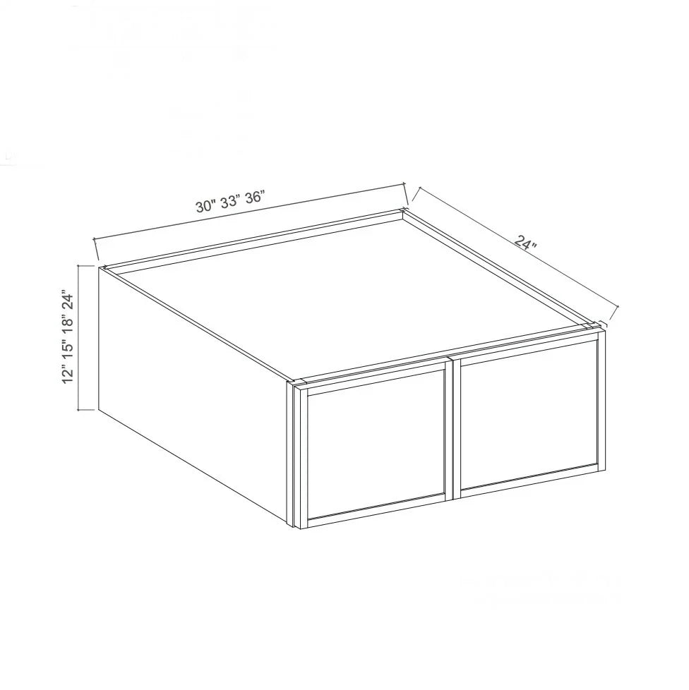 Slim Dove White Refrigerator Wall Cabinet 30''W 24''D 18''H
