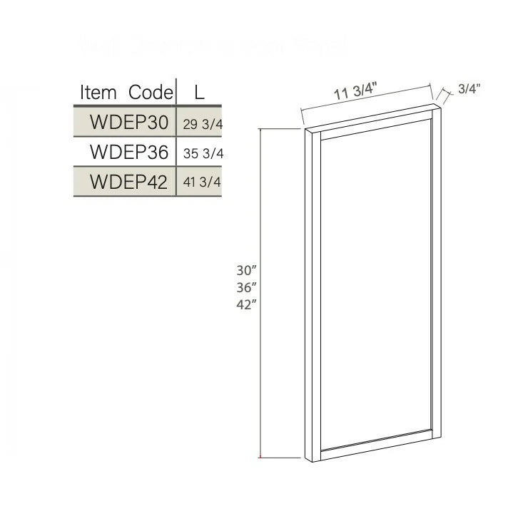 Dove White Slim Shaker Wall Decorative Door Panel