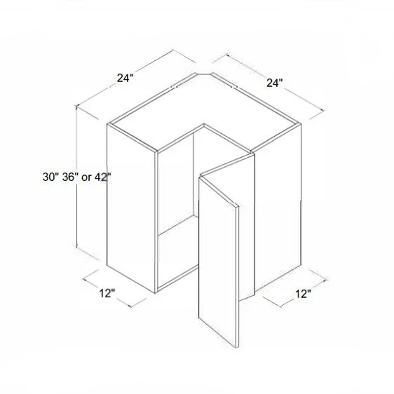 Frameless Gloss White Easy Reach Wall Cabinet