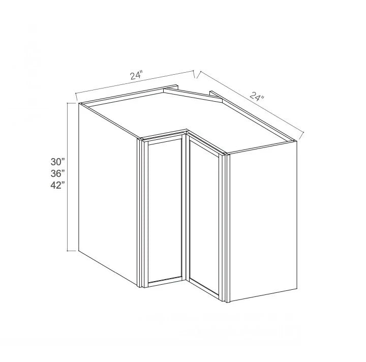 Slim White Oak Shaker Easy Reach Wall Cabinet