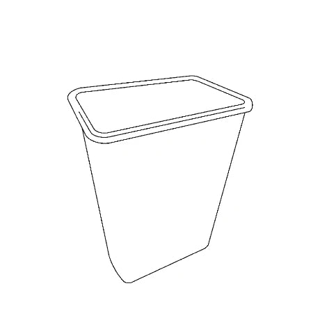 Navy Blue 35 QT  Silver Waste Bin